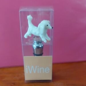 White Poodle Wine Stopper